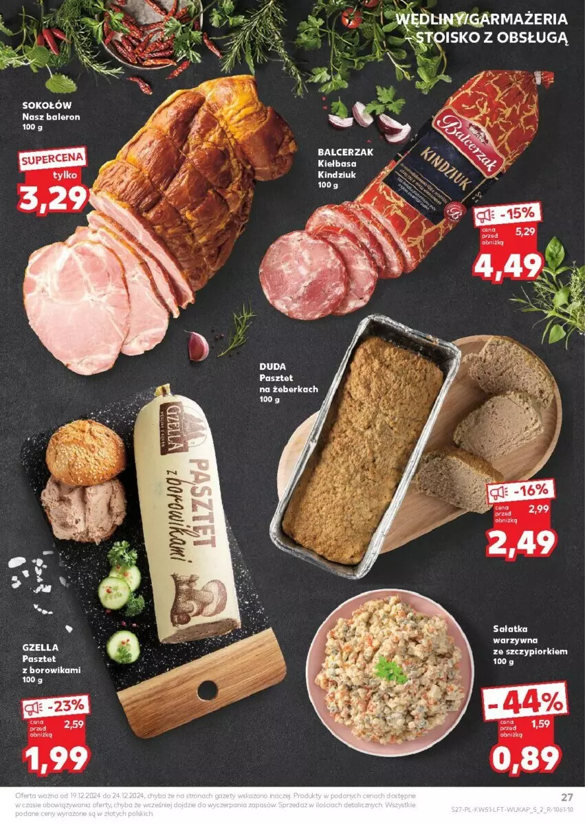 Gazetka promocyjna Kaufland - ważna 19.12 do 24.12.2024 - strona 21 - produkty: Kiełbasa, Kindziuk, Pasztet