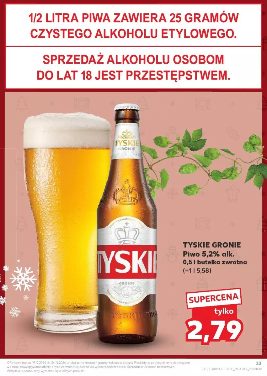 Gazetka promocyjna Kaufland - ważna 19.12 do 24.12.2024 - strona 28 - produkty: Gra, Piwa, Piwo, Tyskie