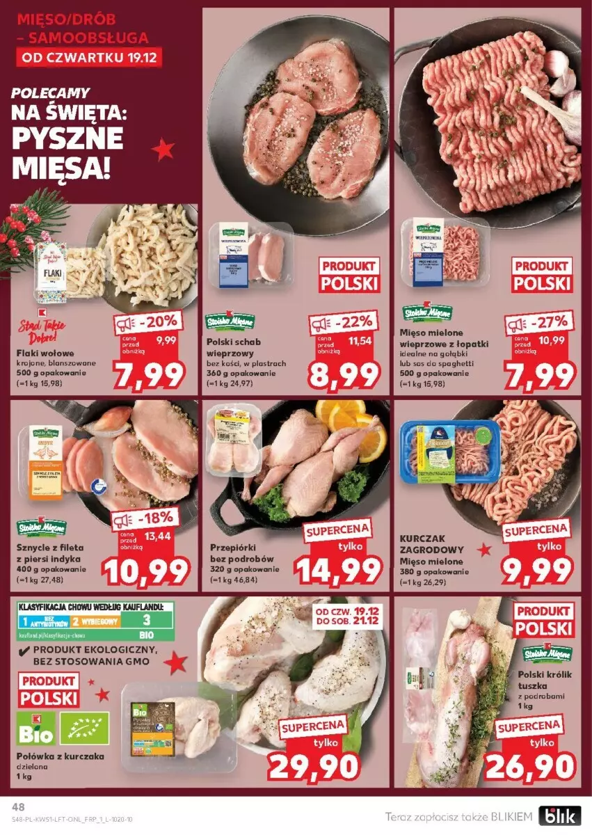 Gazetka promocyjna Kaufland - ważna 19.12 do 24.12.2024 - strona 44 - produkty: Drób, Flaki, Flaki wołowe, Kurczak, Mięso, Mięso mielone, Sos, Spaghetti