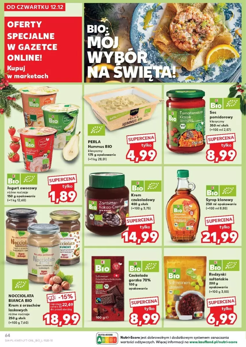 Gazetka promocyjna Kaufland - ważna 19.12 do 24.12.2024 - strona 62 - produkty: Fa, Hummus, Jogurt, Jogurt owocowy, Mus, Rodzynki, Syrop