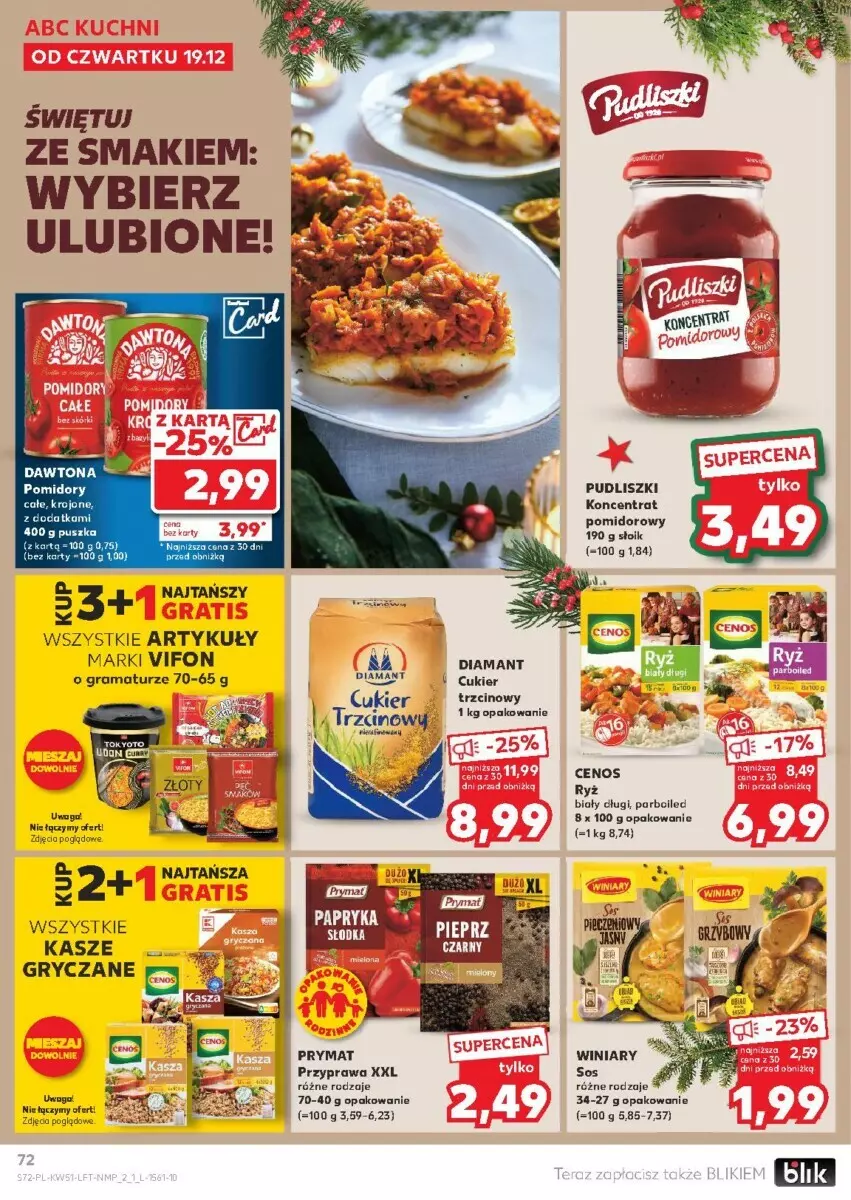 Gazetka promocyjna Kaufland - ważna 19.12 do 24.12.2024 - strona 71 - produkty: Cenos, Cukier, Dawtona, Diamant, Gra, Gry, Pomidory, Prymat, Pudliszki, Rama, Ryż, Ryż biały, Sos, Winiary