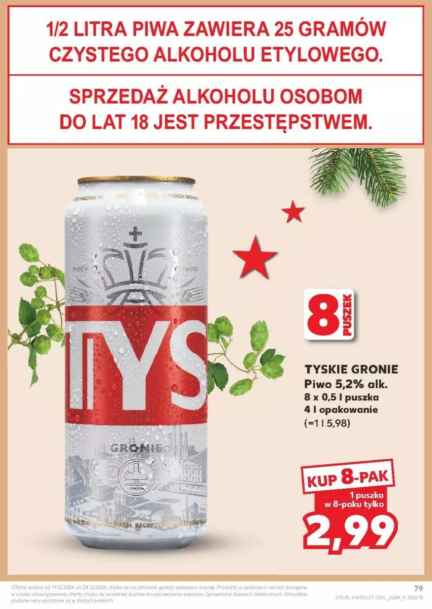 Gazetka promocyjna Kaufland - ważna 19.12 do 24.12.2024 - strona 78 - produkty: Gra, Piwa, Piwo, Tyskie