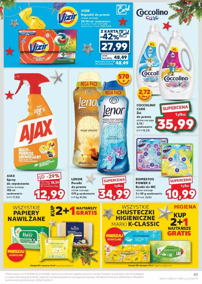 Gazetka promocyjna Kaufland - ważna 19.12 do 24.12.2024 - strona 85 - produkty: Chusteczki, Coccolino, Gra, Papier, Waga