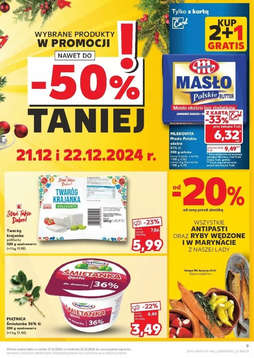 Gazetka promocyjna Kaufland - ważna 19.12 do 24.12.2024 - strona 90 - produkty: Masło, Mleko, Mlekovita, Piątnica, Twaróg