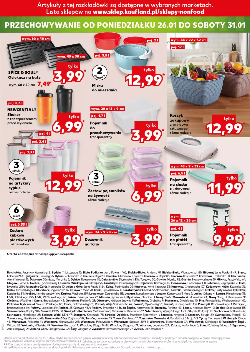 Gazetka promocyjna Kaufland - Kaufland - ważna 22.01 do 28.01.2026 - strona 15 - produkty: BIC, Buty, Chrzan, Dior, Dozownik, Fa, Inka, Kosz, Miska, Ociekacz, Orka, Piec, Pojemnik, Pojemnik do przechowywania, Pojemnik plastikowy, Sok, Sos, Szal, Top, Tran, Wino