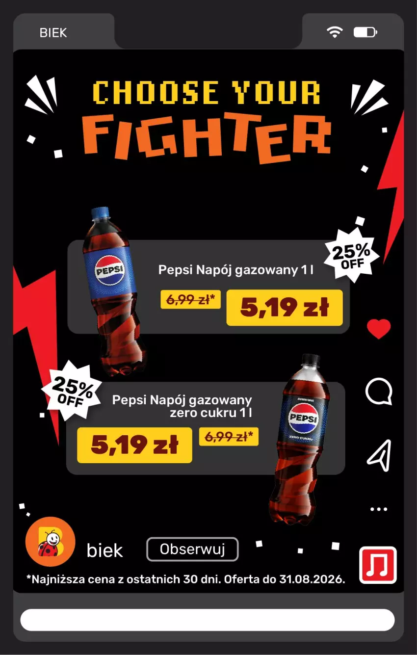 Gazetka promocyjna Biedronka - BIEK - ważna 28.08 do 04.09.2026 - strona 12 - produkty: Napój, Napój gazowany, Pepsi