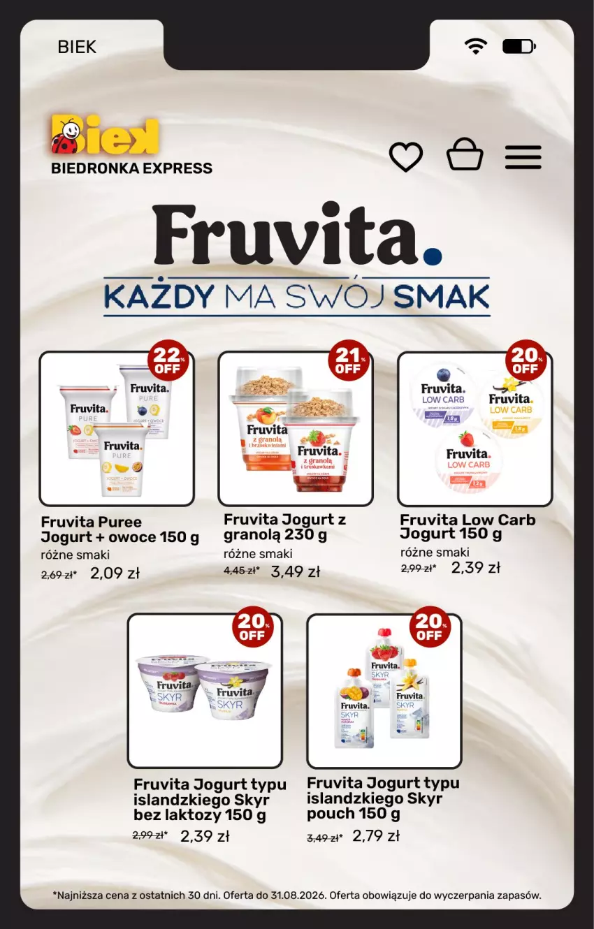 Gazetka promocyjna Biedronka - BIEK - ważna 28.08 do 04.09.2026 - strona 14 - produkty: Gra, Isla, Jogurt, Owoce, Pur