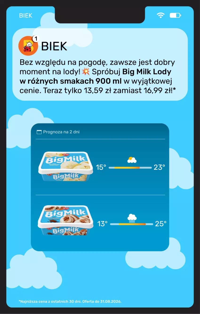 Gazetka promocyjna Biedronka - BIEK - ważna 28.08 do 04.09.2026 - strona 18 - produkty: Big Milk, Lody, Tera