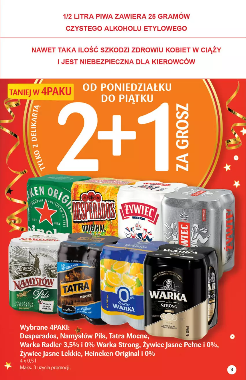 Gazetka promocyjna Delikatesy Centrum - Gazetka DC51 n. fresh - ważna 27.12.2021 do 03.01.2022 - strona 3 - produkty: Gin, Piwo