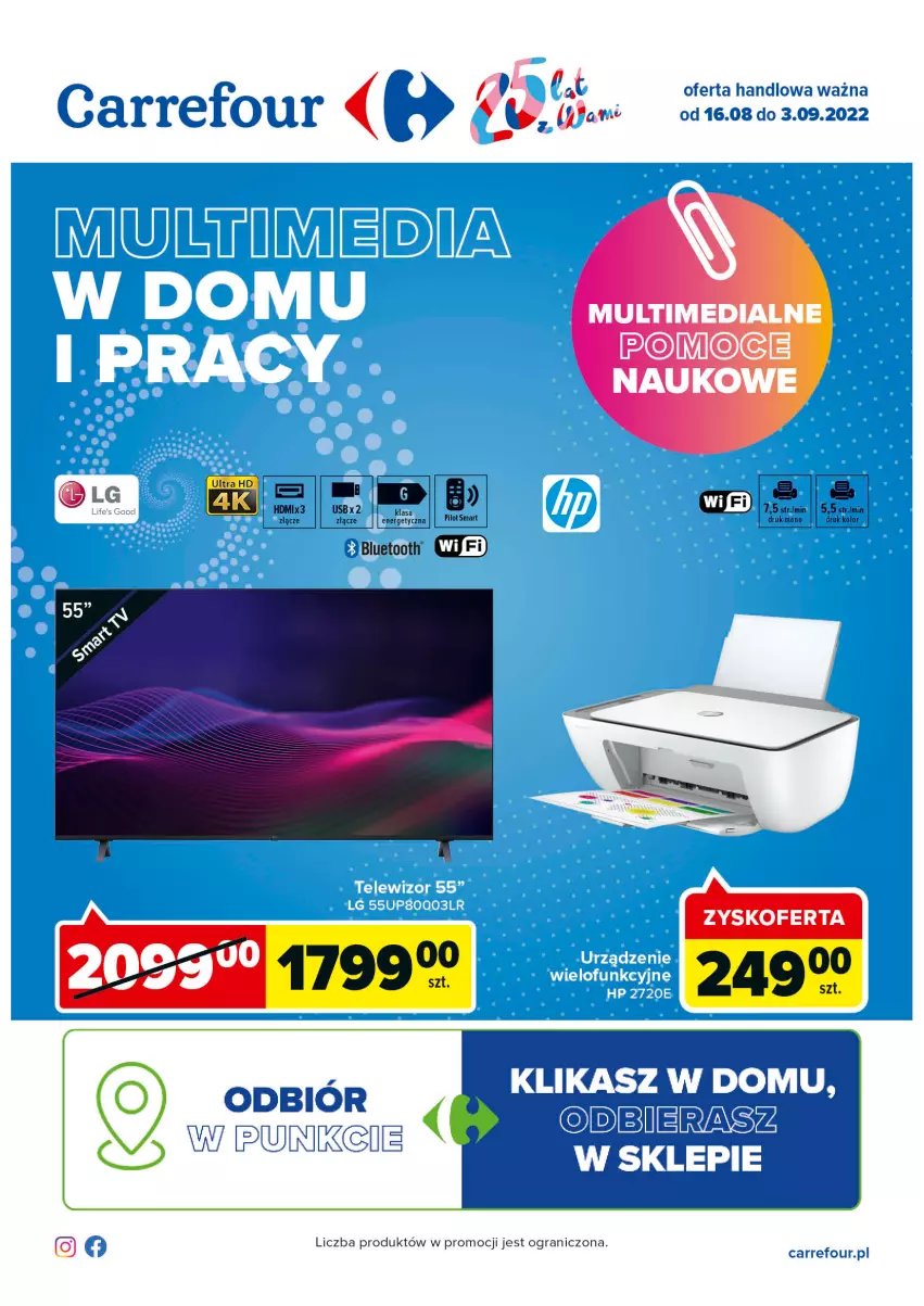 Gazetka promocyjna Carrefour - Gazetka Multimedia w domu i pracy - ważna 16.08 do 03.09.2022 - strona 1 - produkty: Gra