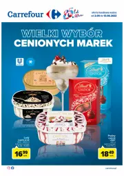 Gazetka promocyjna Carrefour - Gazetka Wielki wybór cenionych marek - Gazetka - ważna od 13.08 do 13.08.2022 - strona 1 - produkty: Praliny, Lindor, Carte d'Or, Lody
