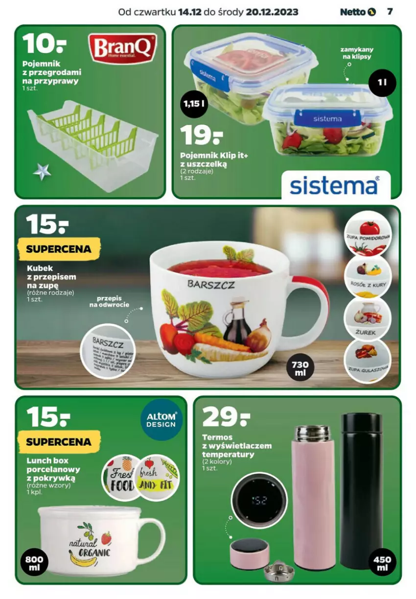 Gazetka promocyjna Netto - ważna 14.12 do 20.12.2023 - strona 28 - produkty: Kubek, Lunch box, Pojemnik, Por, Przyprawy, Termos