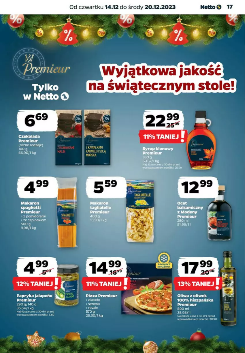 Gazetka promocyjna Netto - ważna 14.12 do 20.12.2023 - strona 9 - produkty: O nas, Oliwa, Oliwa z oliwek, Ser, Spaghetti, Szpinak
