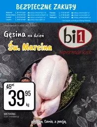 Gazetka promocyjna Bi1 - Gęsina na św.Marcina - Gazetka - ważna od 15.11 do 15.11.2022 - strona 1 - produkty: Piec, Gry, Tusz, HP, Fa