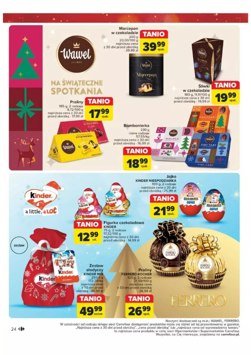 Gazetka promocyjna Carrefour - ważna 03.12 do 24.12.2024 - strona 17 - produkty: Ferrero, Praliny, Wawel