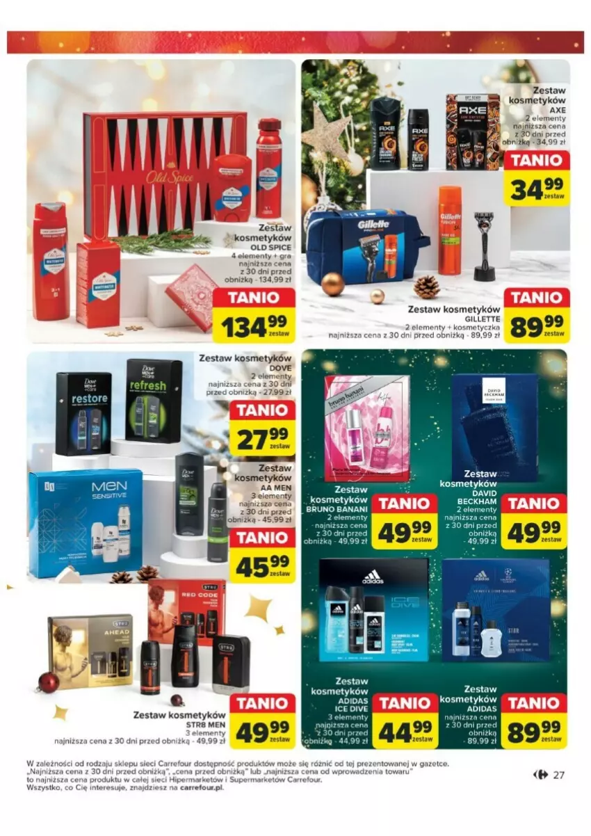 Gazetka promocyjna Carrefour - ważna 03.12 do 24.12.2024 - strona 20 - produkty: Adidas, Bruno Banani, Dove, Gillette, Gra, Old Spice, Str8