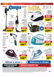 Gazetka promocyjna Carrefour - Gazetka - ważna od 24.12 do 24.12.2024 - strona 29 - produkty: Odkurzacz, Top, Sok, Gra, Philips, Kosz, Tran, Warka, Tefal, Zelmer, Parownica, HP, Fa