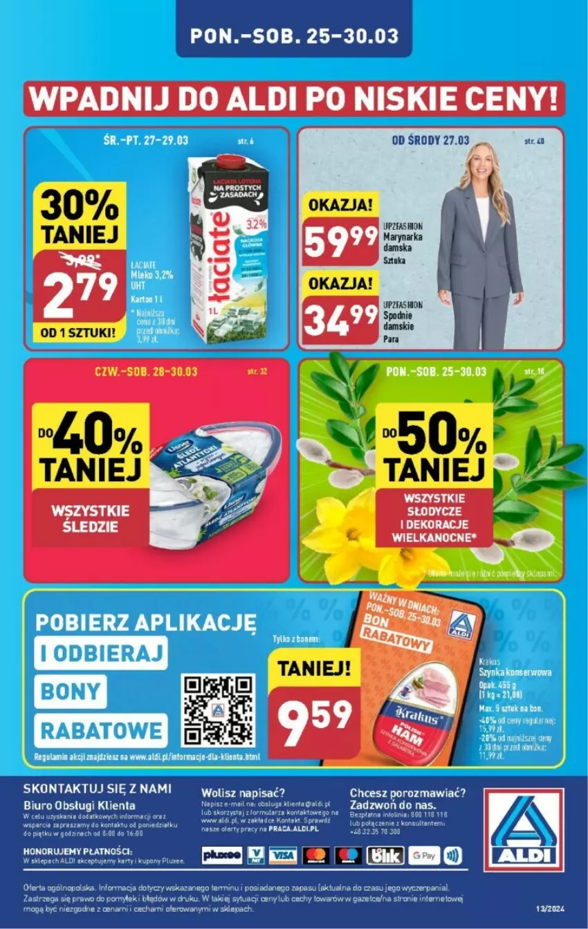 Gazetka promocyjna Aldi - ważna 25.03 do 30.03.2024 - strona 43 - produkty: Biuro, Fa, O nas, Por, Spodnie