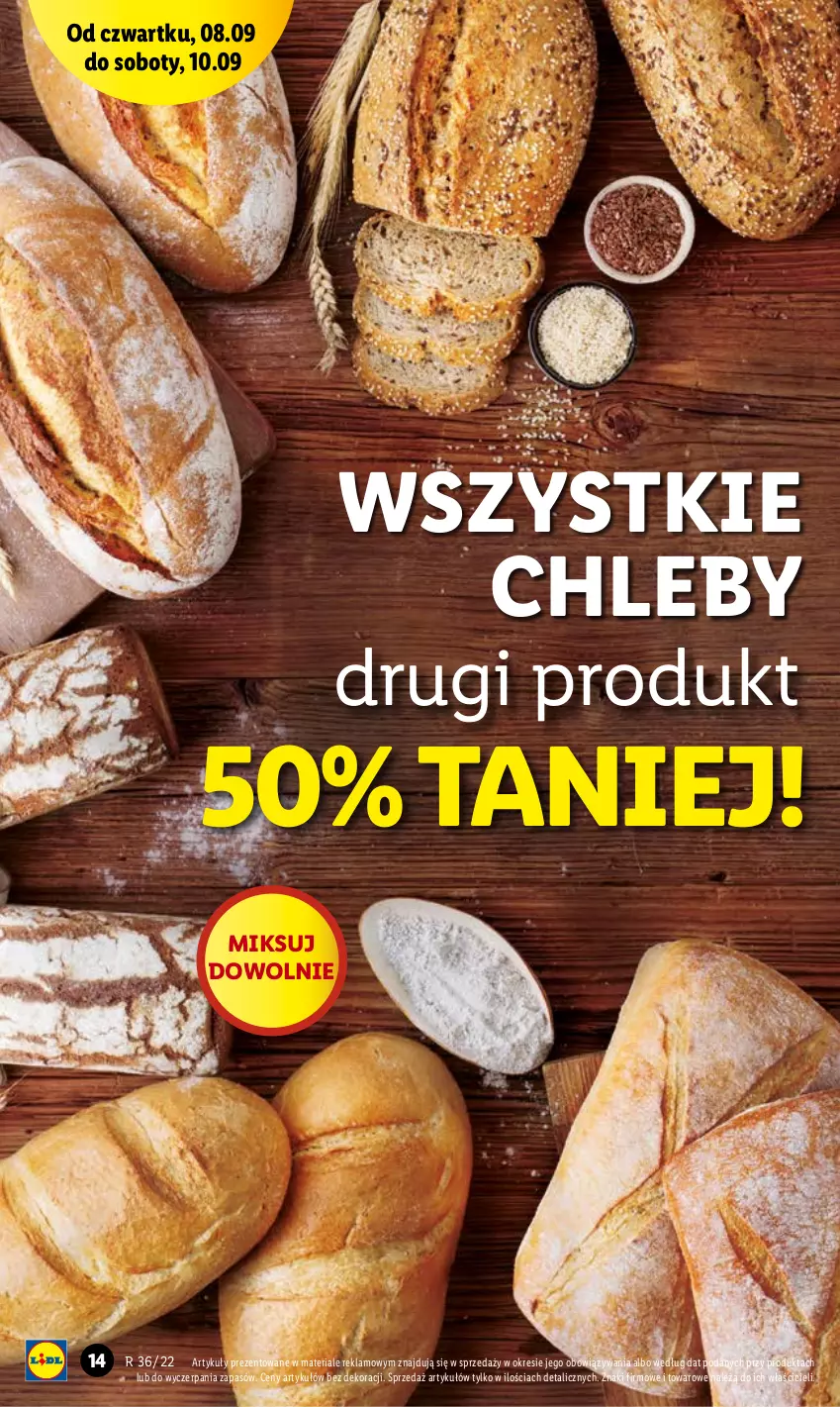 Gazetka promocyjna Lidl - GAZETKA - ważna 08.09 do 10.09.2022 - strona 14 - produkty: Chleb