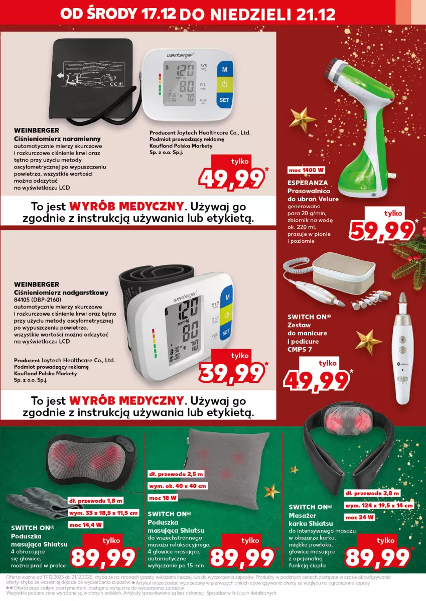 Gazetka promocyjna Kaufland - Kaufland - ważna 17.12 do 23.12.2025 - strona 11 - produkty: Ciśnieniomierz, Poduszka