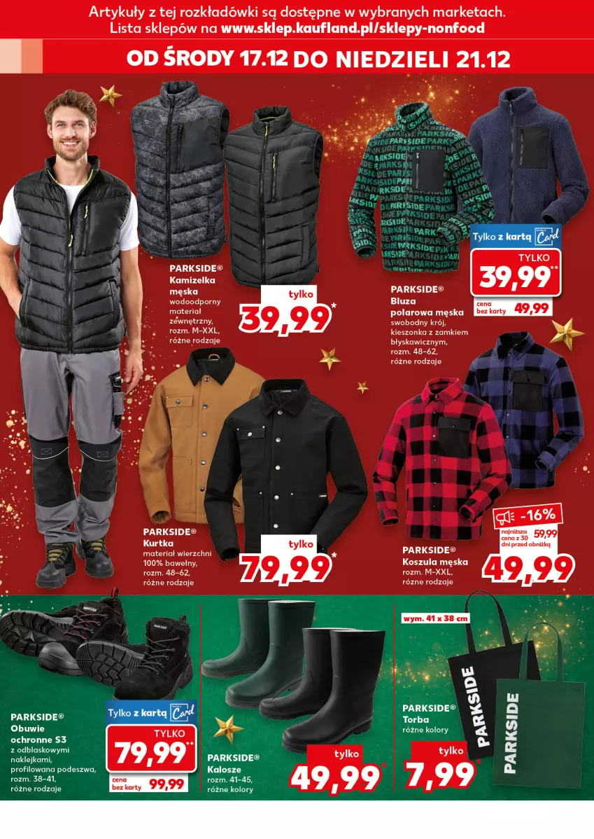 Gazetka promocyjna Kaufland - Kaufland - ważna 17.12 do 23.12.2025 - strona 12 - produkty: Kamizelka, Kosz, Koszula, Kurtka, LG, Obuwie, Obuwie ochronne, Parkside, Por, Torba