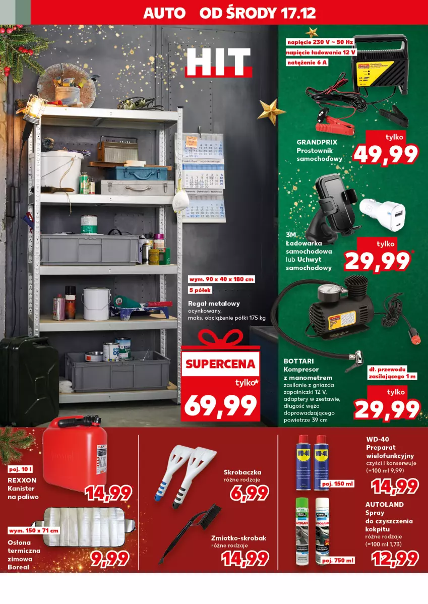 Gazetka promocyjna Kaufland - Kaufland - ważna 17.12 do 23.12.2025 - strona 16 - produkty: Cynk, Gra, Kompresor, Ocet, Prostownik, Regał, Regał metalowy, Ser, Silan, Skrobaczka, Spray do czyszczenia