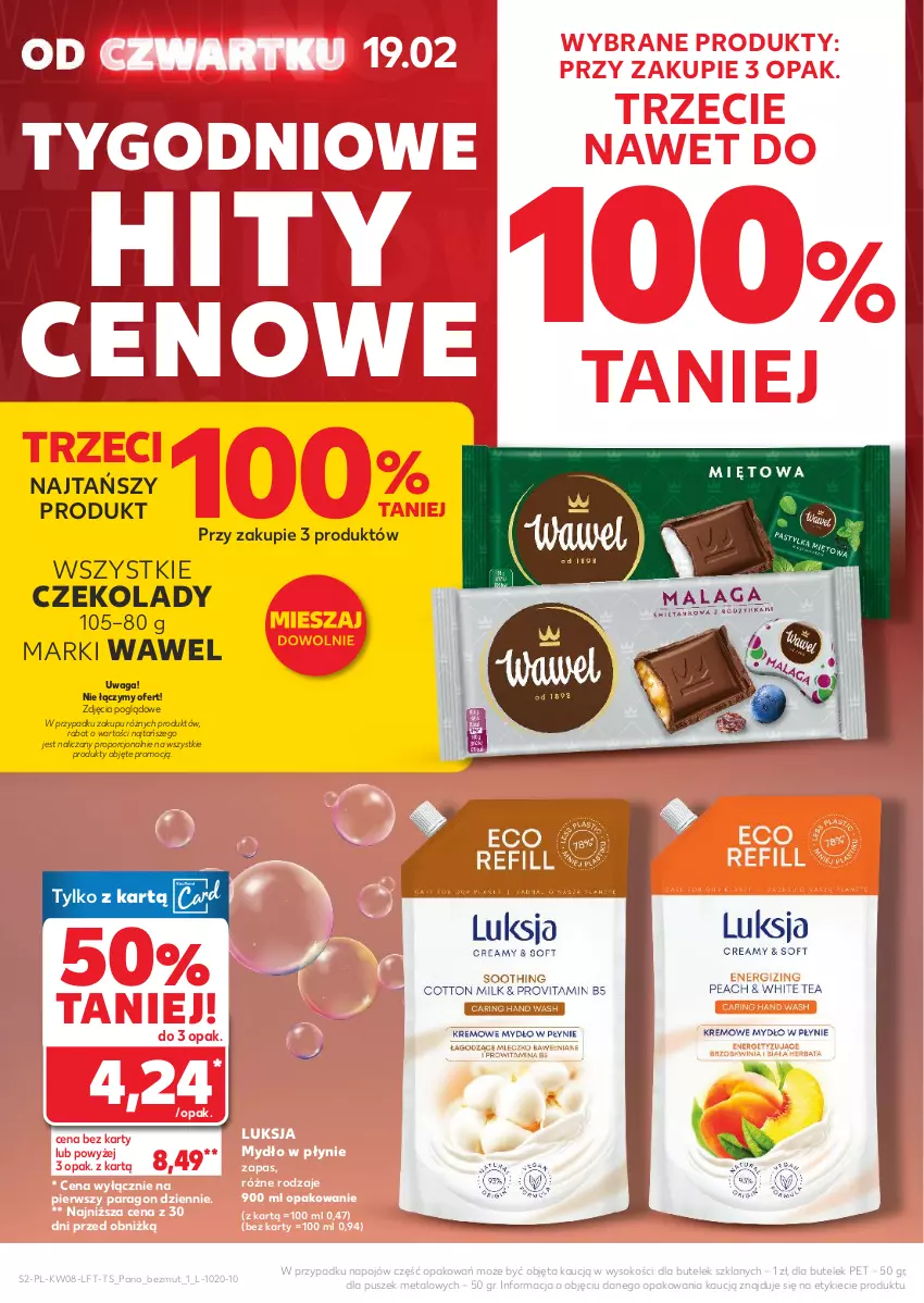 Gazetka promocyjna Kaufland - Gazetka tygodnia - ważna 19.02 do 25.02.2026 - strona 2 - produkty: Luksja, Mydło, Mydło w płynie, Por, Sok, Waga, Wawel