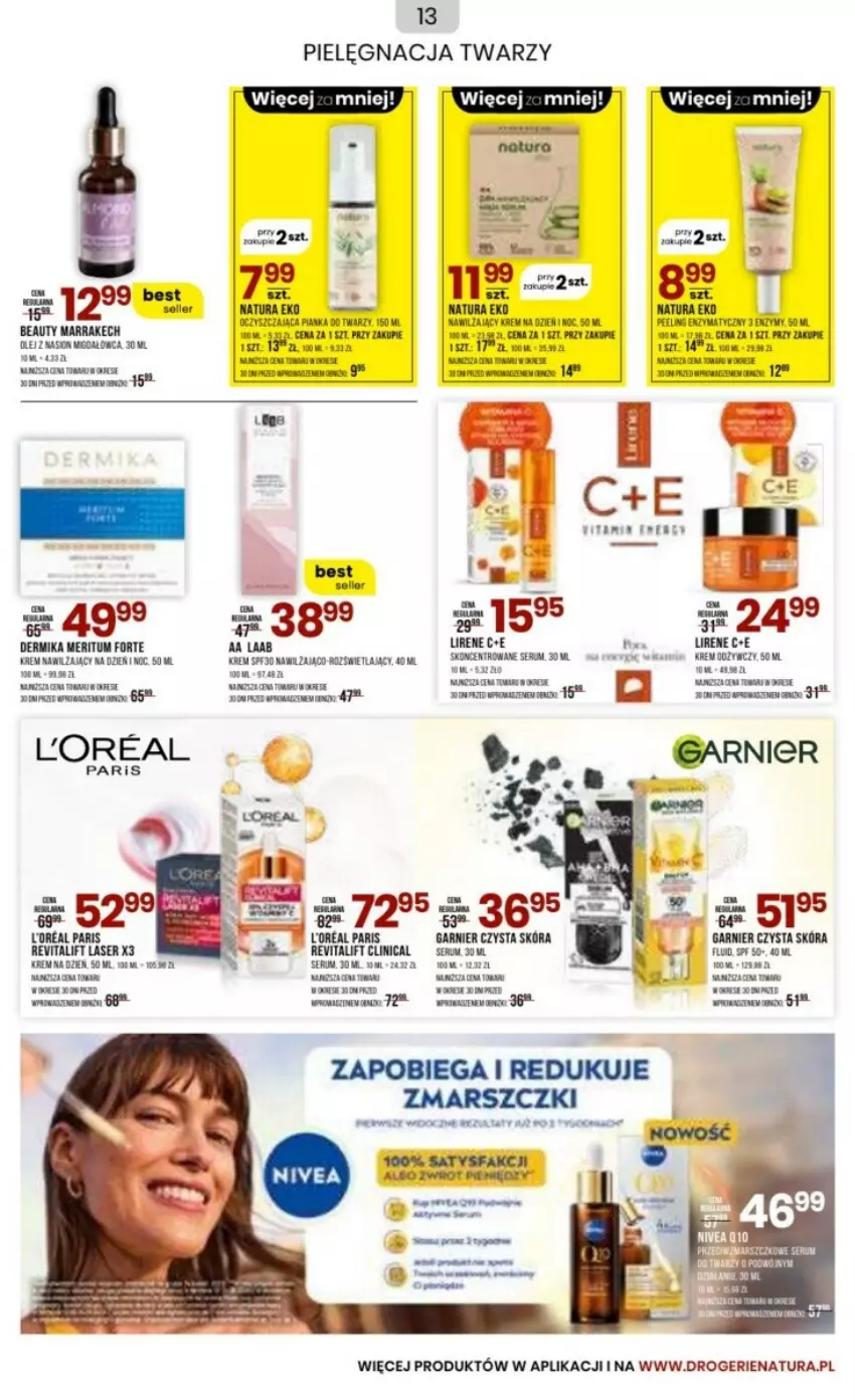 Gazetka promocyjna Drogerie Natura - ważna 05.08 do 03.09.2024 - strona 5 - produkty: Clin, Dermika, Fa, Garnier, Krem na dzień, Krem odżywczy, Lirene, Mars, Olej, Peeling, Rum, Ser, Serum