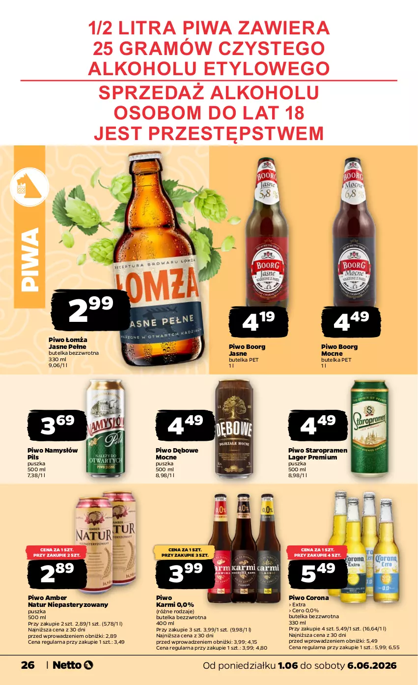Gazetka promocyjna Netto - Od Poniedziałku - ważna 01.06 do 06.06.2026 - strona 26 - produkty: Gra, Karmi, Namysłów, Piwa, Piwo
