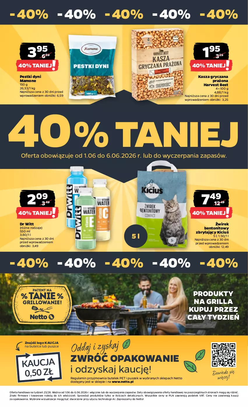 Gazetka promocyjna Netto - Od Poniedziałku - ważna 01.06 do 06.06.2026 - strona 32 - produkty: Grill, Gry, Kasza, Kasza gryczana, Pestki dyni