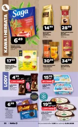 Gazetka promocyjna Netto - Od Poniedziałku - Gazetka - ważna od 06.06 do 06.06.2026 - strona 22 - produkty: Tchibo, Kawa rozpuszczalna, Sos, Gra, Big Milk, Saga, Kawa mielona, Kawa, Herbata czarna, Tarta, Lion, Lody, Lipton, Czekolada, Algida, Mocca Fix Gold, Woseba, Herbata, Oreo, Milka, LG