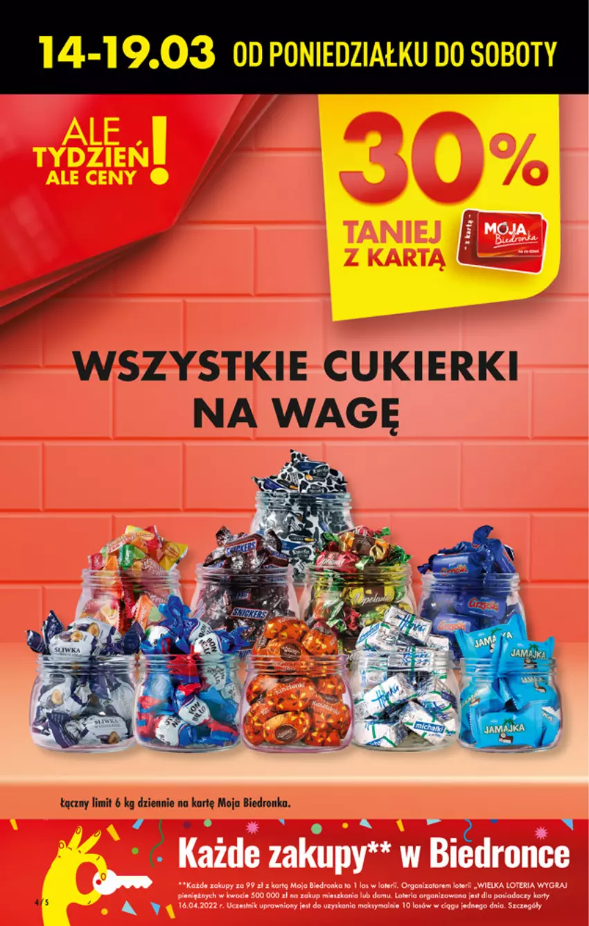 Gazetka promocyjna Biedronka - W tym tygodniu - ważna 14.03 do 19.03.2022 - strona 4 - produkty: Cukier, Cukierki