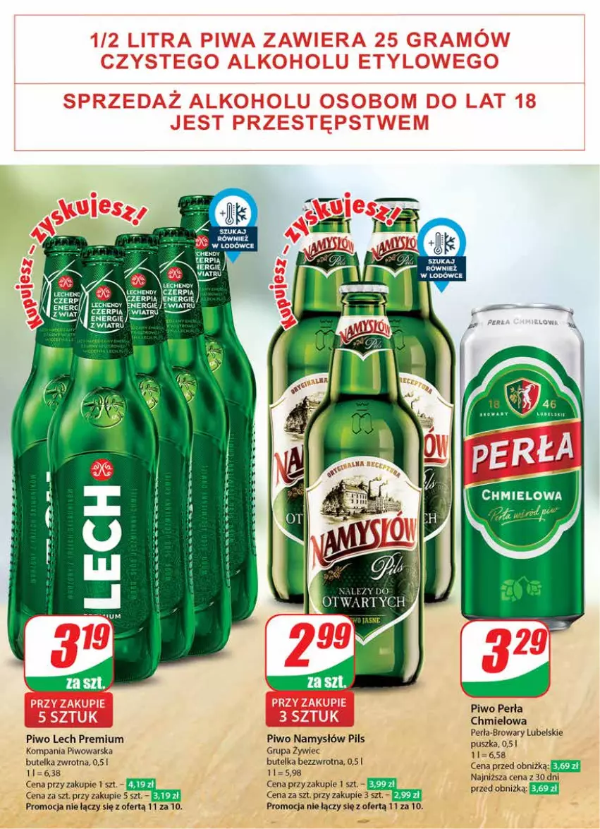 Gazetka promocyjna Dino - Gazetka 6 - ważna 06.02 do 13.02.2024 - strona 46 - produkty: Lech Premium, Namysłów, Perła, Piwo