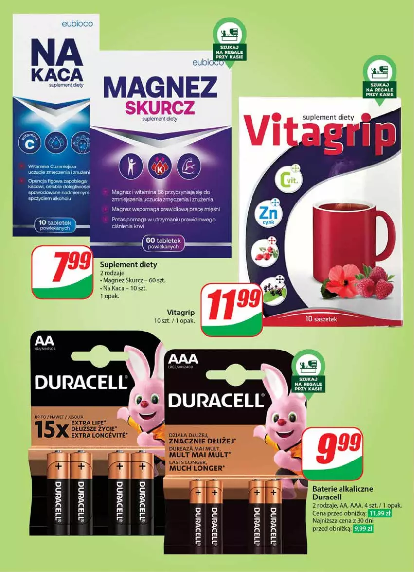 Gazetka promocyjna Dino - Gazetka 6 - ważna 06.02 do 13.02.2024 - strona 60 - produkty: Baterie alkaliczne, Duracell, Magnez, Por, Suplement diety