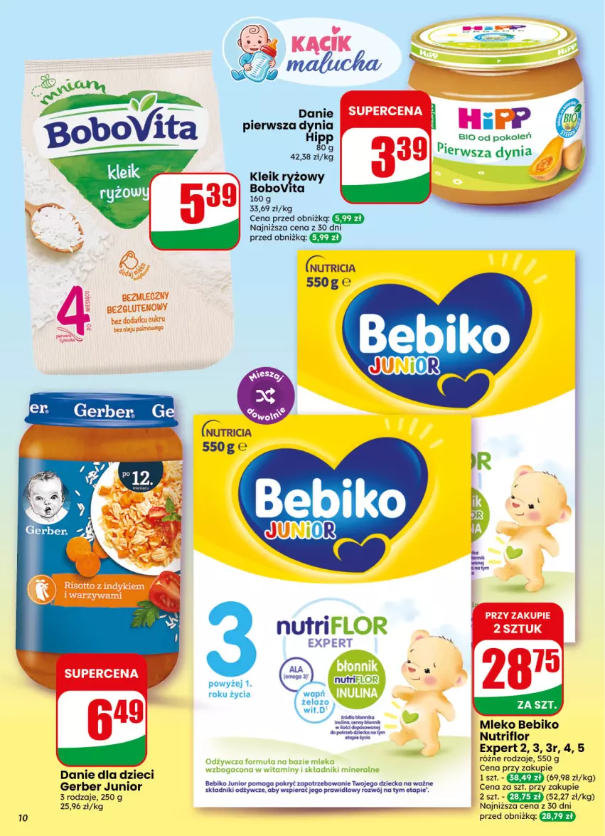Gazetka promocyjna Dino - Gazetka 40 / 2026 - ważna 30.09 do 06.10.2026 - strona 10 - produkty: Bebiko, Danie dla dzieci, Dzieci, Gerber, Mleko, Olej, Ryż