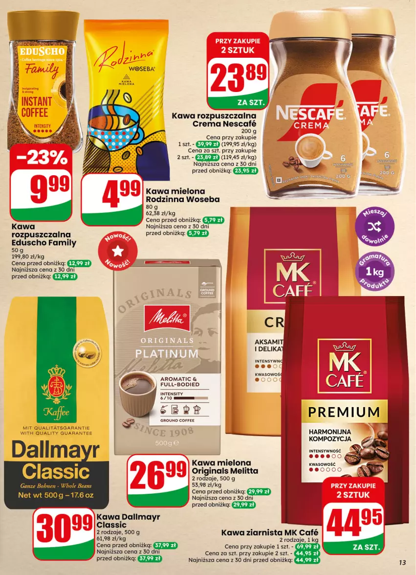 Gazetka promocyjna Dino - Gazetka 40 / 2026 - ważna 30.09 do 06.10.2026 - strona 13 - produkty: Fa, Kawa, Kawa mielona, Kawa rozpuszczalna, Kawa ziarnista, Woseba