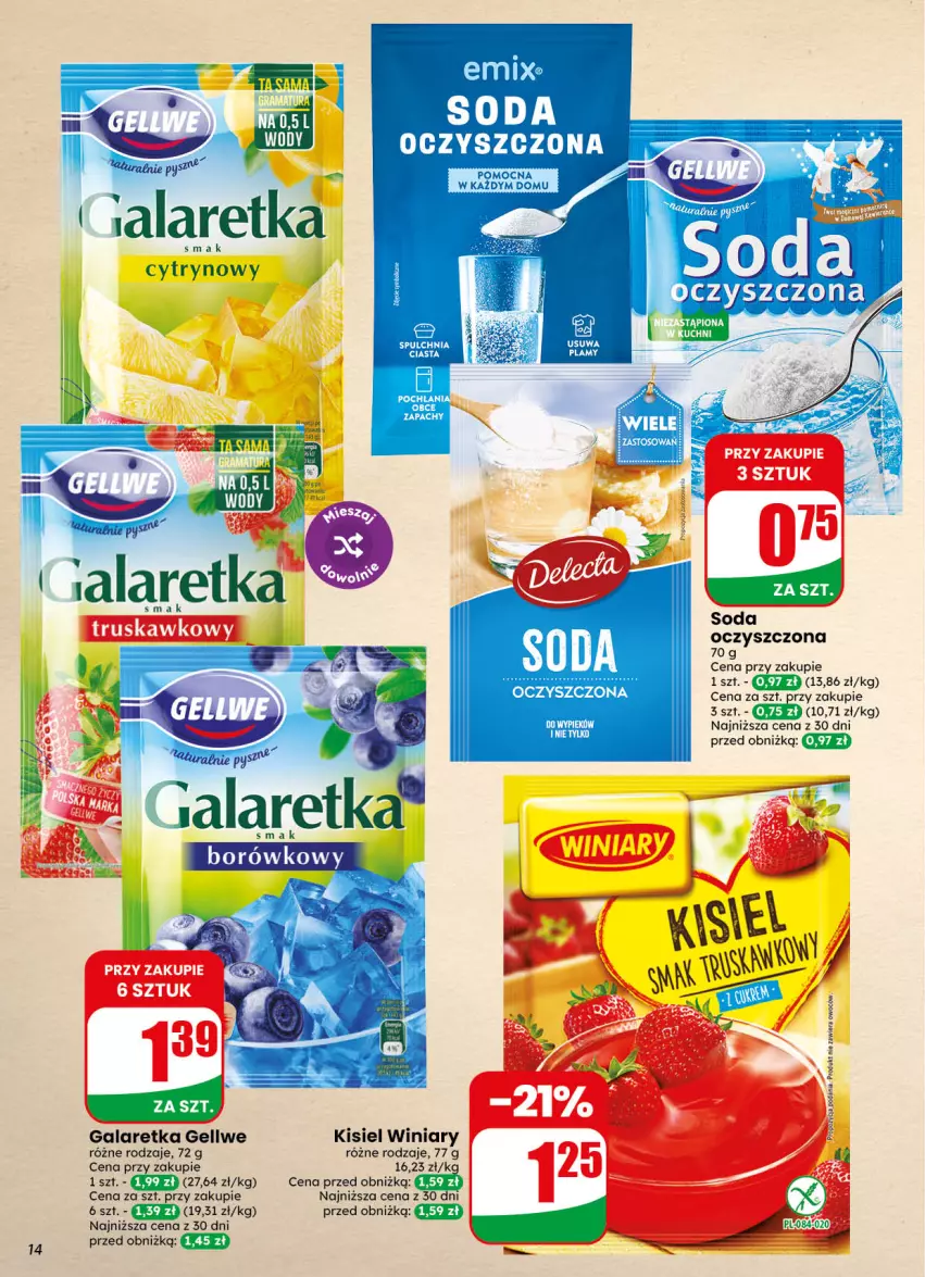 Gazetka promocyjna Dino - Gazetka 40 / 2026 - ważna 30.09 do 06.10.2026 - strona 14 - produkty: Gala, Galaretka, Kisiel, Soda oczyszczona, Winiary
