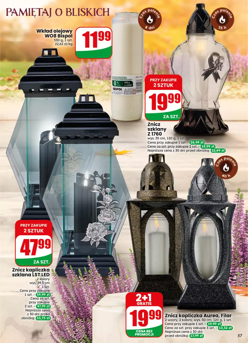 Gazetka promocyjna Dino - Gazetka 40 / 2026 - ważna 30.09 do 06.10.2026 - strona 57 - produkty: LANA, Mięta, Olej, Wkład olejowy, Znicz