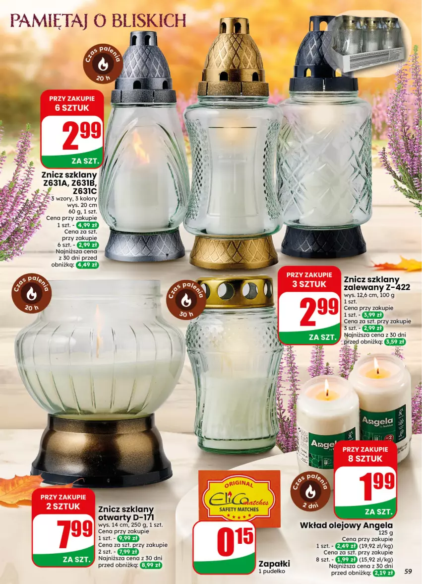 Gazetka promocyjna Dino - Gazetka 40 / 2026 - ważna 30.09 do 06.10.2026 - strona 59 - produkty: Gin, Olej, Pudełko, Wkład olejowy, Znicz