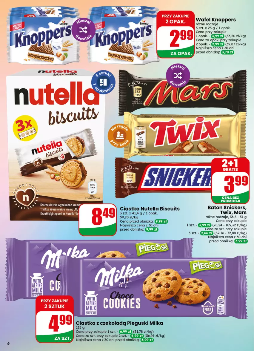 Gazetka promocyjna Dino - Gazetka 40 / 2026 - ważna 30.09 do 06.10.2026 - strona 6 - produkty: Baton, Ciastka, Gra, Knoppers, Mars, Milka, Nutella, Snickers, Twix