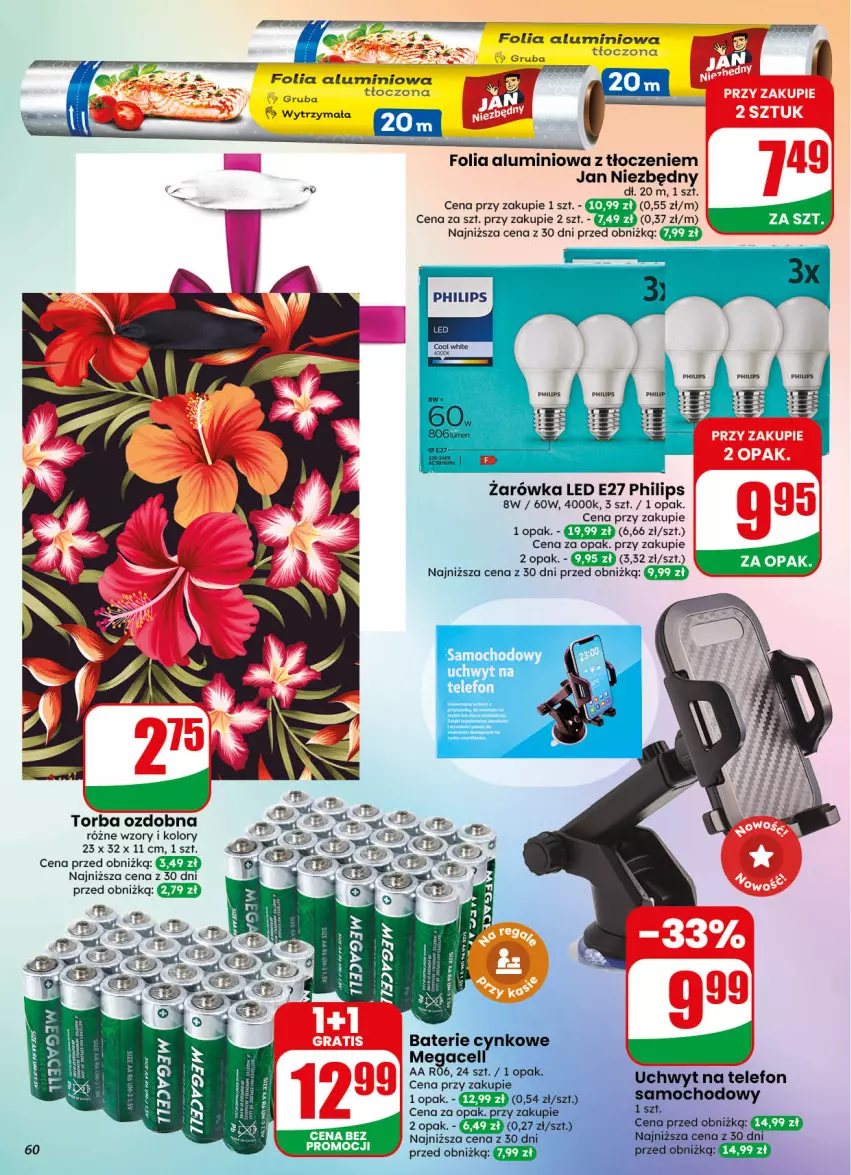 Gazetka promocyjna Dino - Gazetka 40 / 2026 - ważna 30.09 do 06.10.2026 - strona 60 - produkty: Folia aluminiowa, Jan Niezbędny, Philips, Telefon, Torba