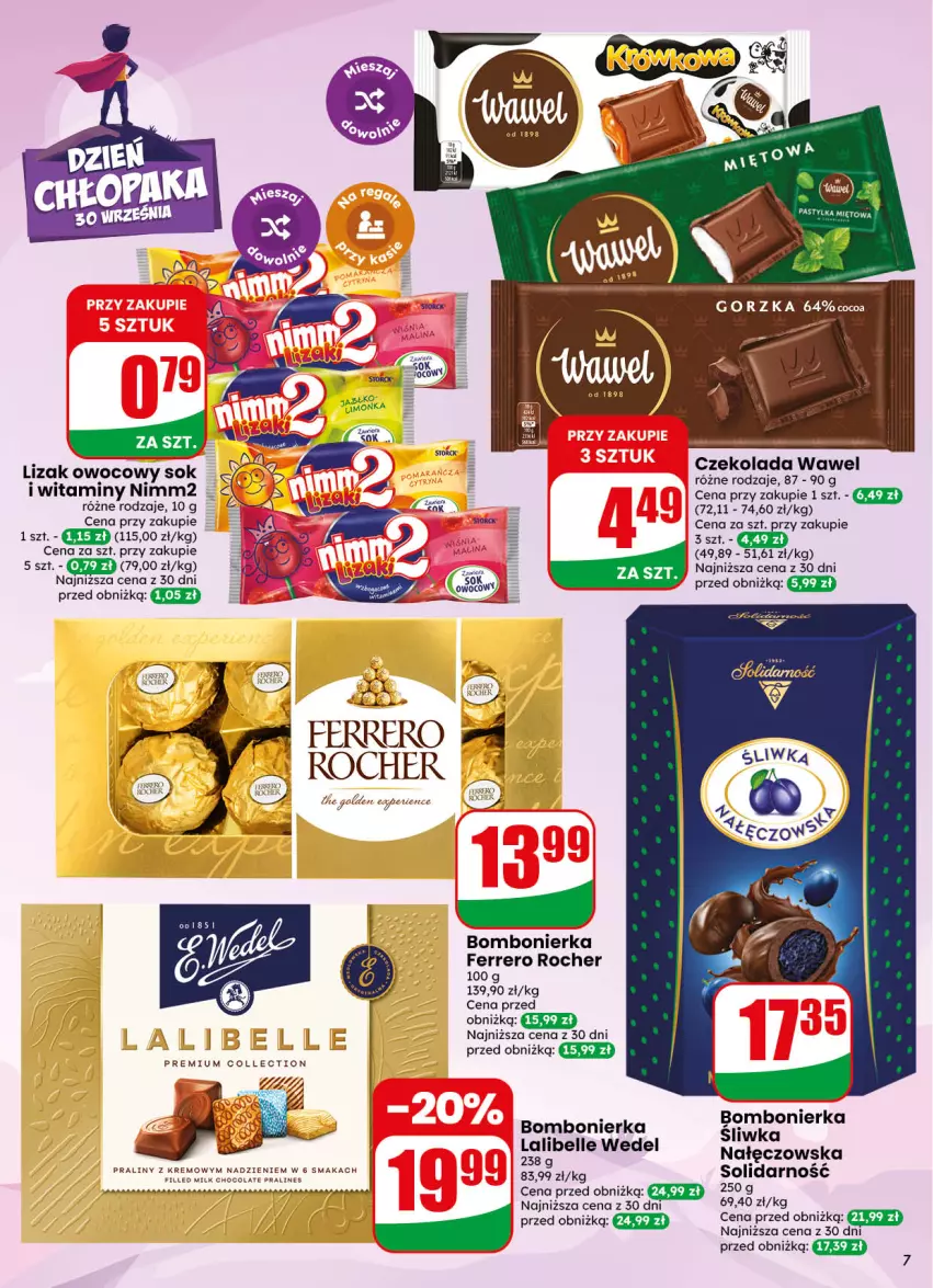 Gazetka promocyjna Dino - Gazetka 40 / 2026 - ważna 30.09 do 06.10.2026 - strona 7 - produkty: Bell, Czekolada, Ferrero, Ferrero Rocher, Nimm2, Sok, Wawel