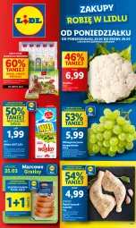 Gazetka promocyjna Lidl - GAZETKA - Gazetka - ważna od 26.03 do 26.03.2025 - strona 1 - produkty: Kurczak, Kalafior, Gra, PIKOK, Winogrona, Wino, Kiełbasa, Mleko, Kiełbasa śląska, Fa