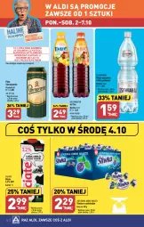 Gazetka promocyjna Aldi - Pełna oferta - Gazetka - ważna od 07.10 do 07.10.2023 - strona 12 - produkty: Piwa, Piwo, Gra, Jutrzenka, Ice tea, Woda mineralna, Woda, Cisowianka, Mleko