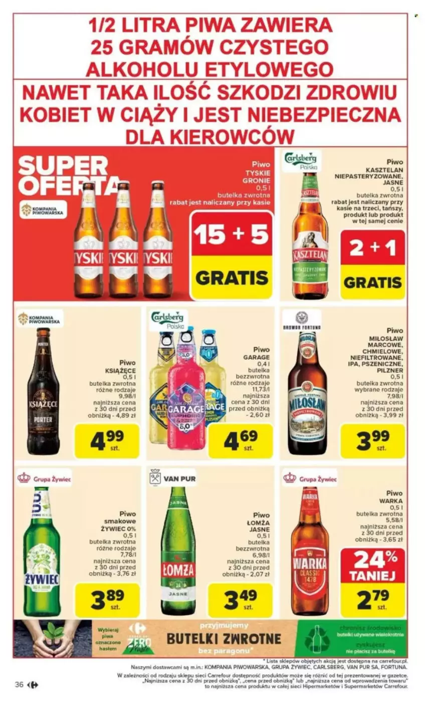 Gazetka promocyjna Carrefour - ważna 26.05 do 31.05.2025 - strona 101 - produkty: Carlsberg, Fa, Fortuna, Gra, Książęce, Piwa, Piwo, Pur, Warka