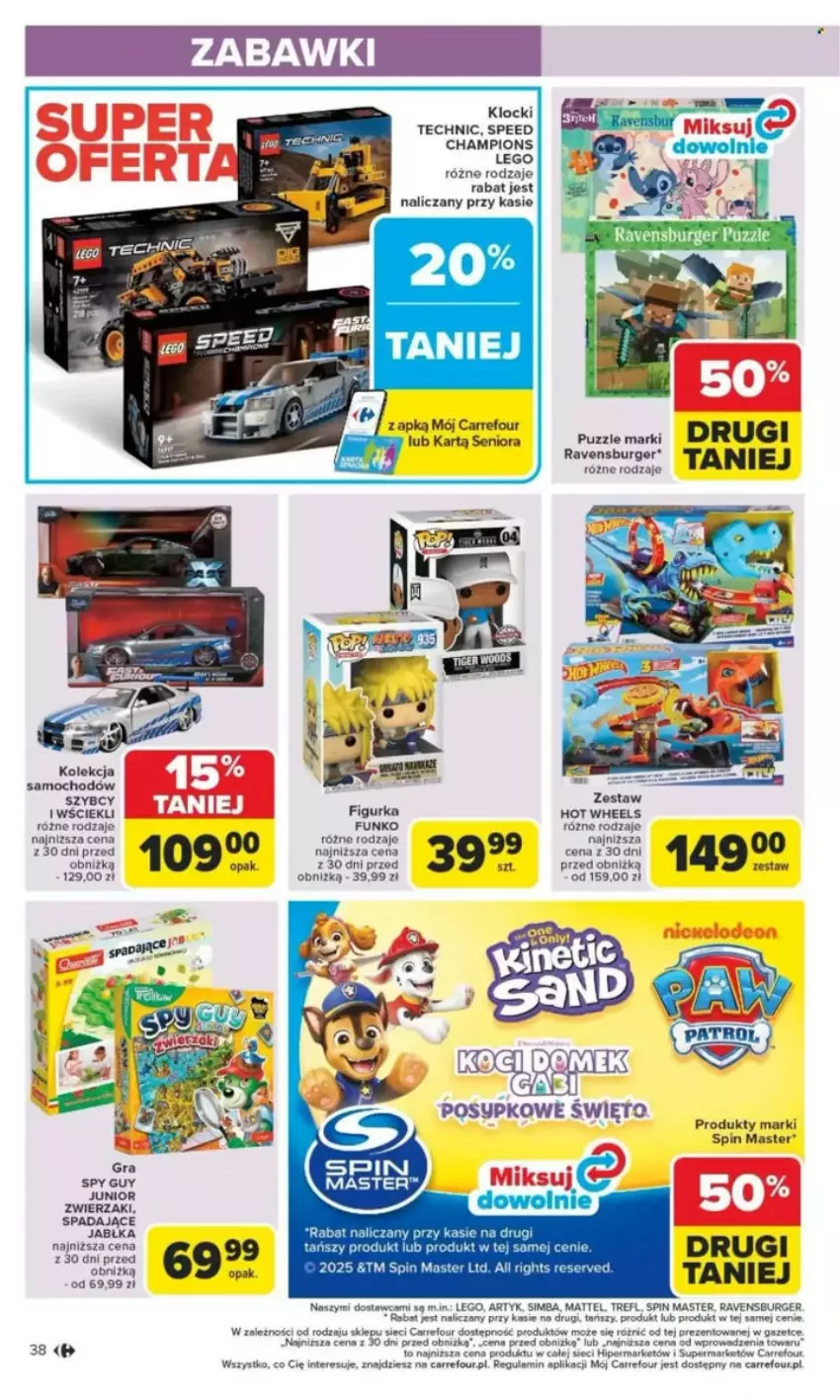 Gazetka promocyjna Carrefour - ważna 26.05 do 31.05.2025 - strona 103 - produkty: Burger, Fa, Gin, Hot Wheels, Jabłka, Klocki, LEGO, Mattel, Puzzle, Ravensburger, Ser