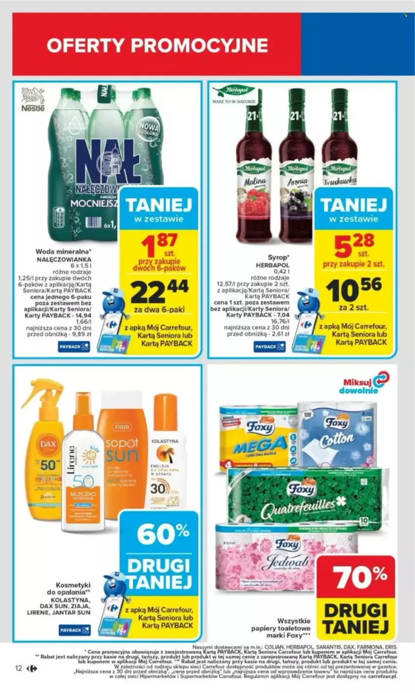 Gazetka promocyjna Carrefour - ważna 26.05 do 31.05.2025 - strona 15 - produkty: DAX, Fa, Foxy, Herbapol, Laur, Lirene, Papier, Ser, Syrop, Woda, Woda mineralna, Ziaja