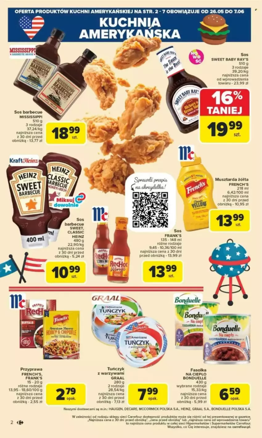 Gazetka promocyjna Carrefour - ważna 26.05 do 31.05.2025 - strona 43 - produkty: Bonduelle, Fa, Gra, Graal, Heinz, Mus, Musztarda, Sos, Tuńczyk, Warzywa