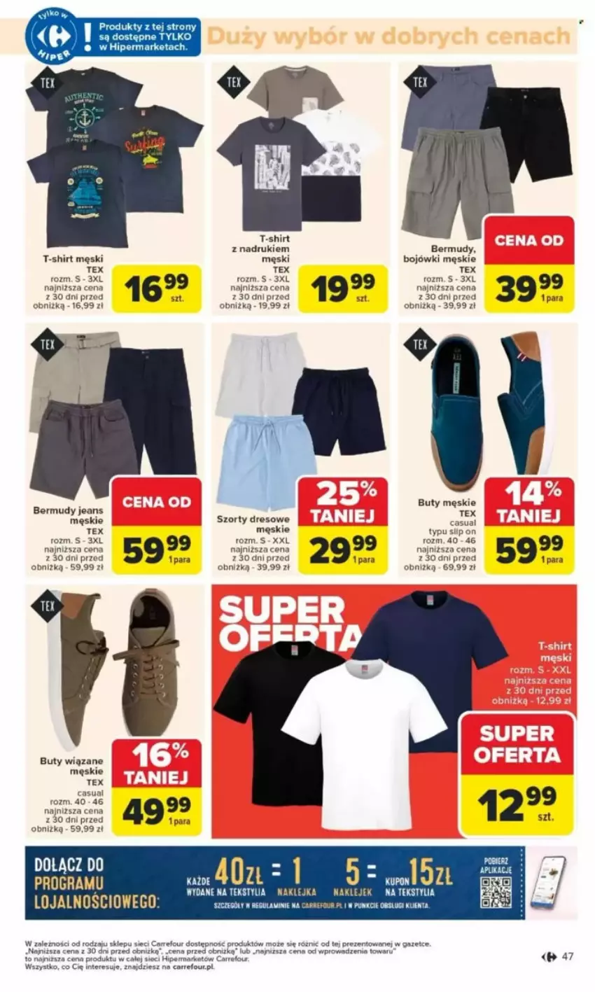 Gazetka promocyjna Carrefour - ważna 26.05 do 31.05.2025 - strona 6 - produkty: Bermudy, Buty, Dres, Fa, Klej, Szorty, T-shirt