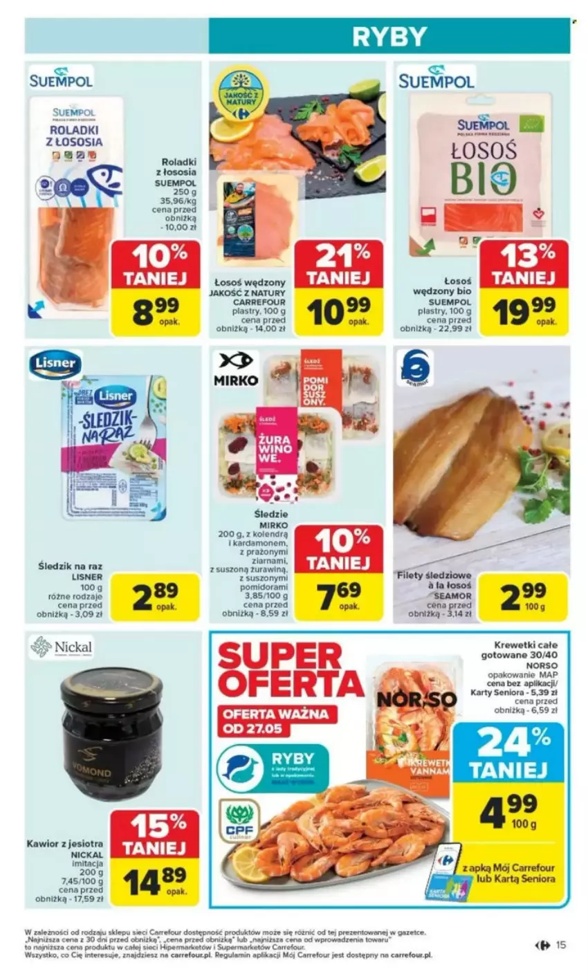 Gazetka promocyjna Carrefour - ważna 26.05 do 31.05.2025 - strona 78 - produkty: Fa, Kawior, Krewetki, Lisner, Por, Sos, Suempol